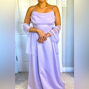 Lavender full length dress. Brand Euerka, size medium